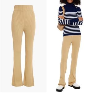 NICHOLAS Tan Ribbed Flared Pants